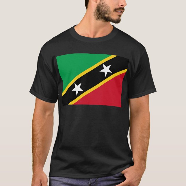 Flagga av Sanktt Kitts och Nevis T Shirt (Framsida)