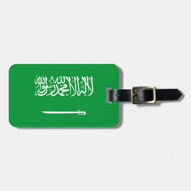 Flagga av Saudiarabien Easy ID Personal Bagagebricka (Horisontell Framsida)