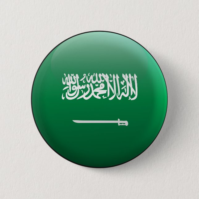 Flagga av Saudiarabien Knapp (Framsida)
