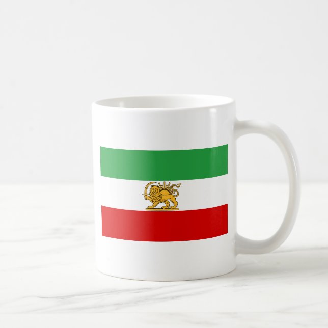 Flagga av schahen av Iran (1964-1980) شیروخورشید Kaffemugg (Höger)