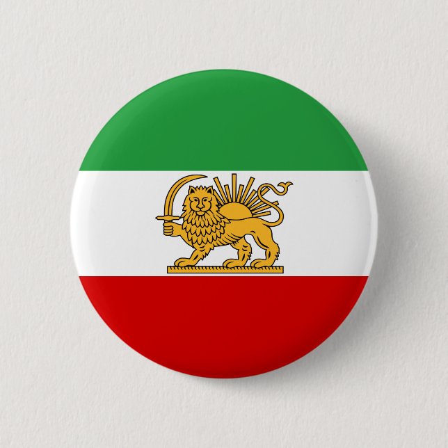 Flagga av schahen av Iran (1964-1980) شیروخورشید Knapp (Framsida)