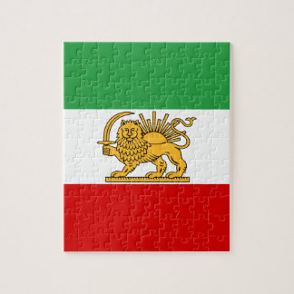 Flagga av schahen av Iran (1964-1980) شیروخورشید Pussel