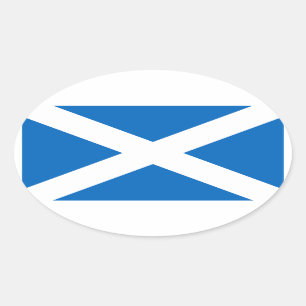 Flagga av Scotland Oval Sticker Ovalt Klistermärke