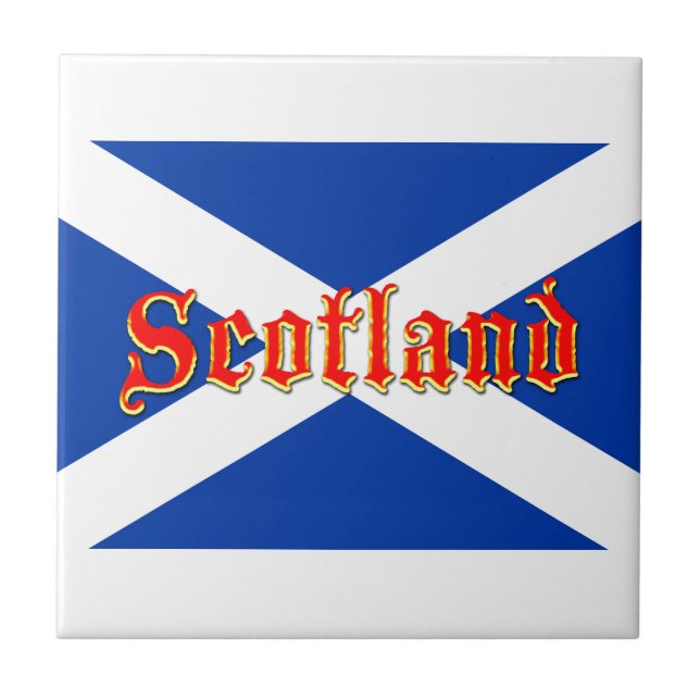 Flagga av Scotland Saltire - High Quality Image Kakelplatta (Framsidan)