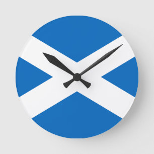 Flagga av Scotland Wall Clock Rund Klocka