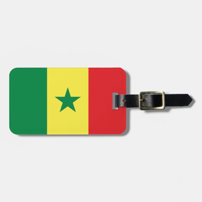 Flagga av Senegal Easy ID Personal Bagagebricka (Horisontell Framsida)