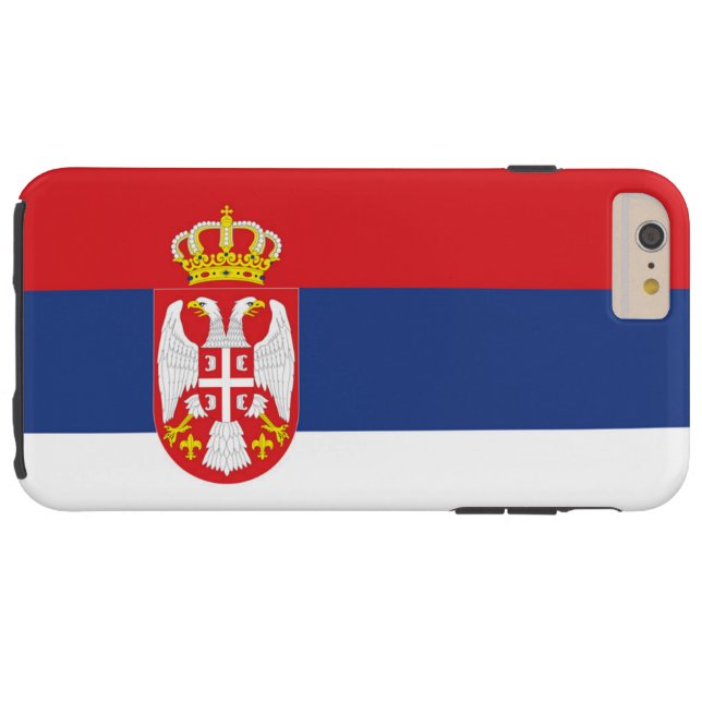 Flagga av Serbia Case-Mate iPhone Skal (Baksidan Horisontell)