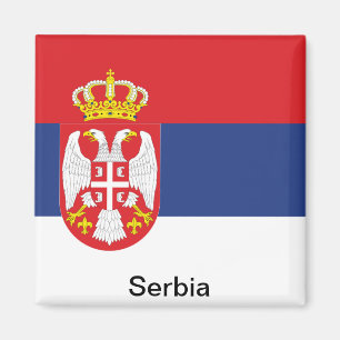 Flagga av Serbia Magnet