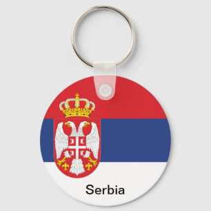 Flagga av Serbia Nyckelring