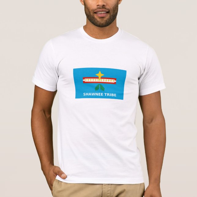 Flagga av Shawneestammen av Oklahoma Tee Shirt (Framsida)