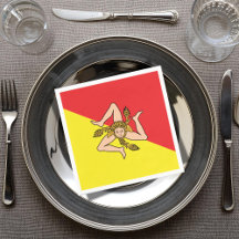 Flagga av Sicilien Sicilianska fest & middag