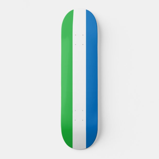 Flagga av Sierra Leone Mini Skateboard Bräda 18,5 Cm (Framsida)