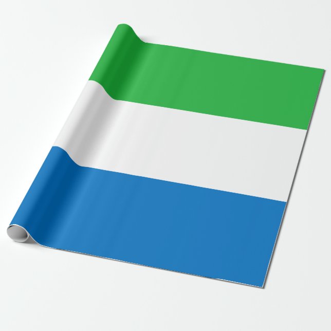 Flagga av Sierra Leone Presentpapper (Utrullad)