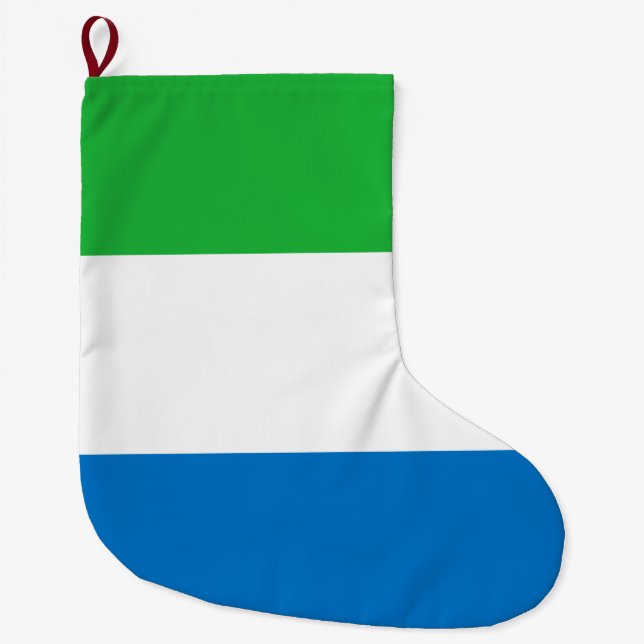 Flagga av Sierra Leone Stor Julstrumpa (Framsidan)