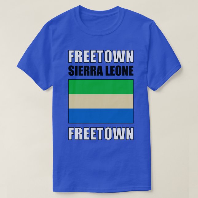 Flagga av Sierra Leone T Shirt (Design framsida)