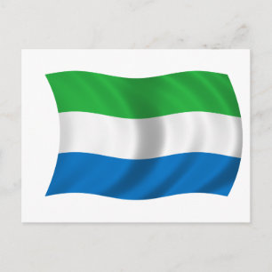 Flagga av Sierra Leone Vykort
