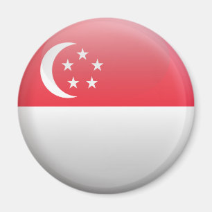 Flagga av Singapore Magnet
