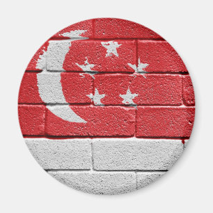 Flagga av Singapore Magnet