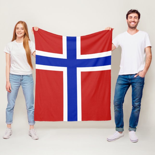 Flagga av skandinaviskt medium av Norge Fleecefilt (På plats)