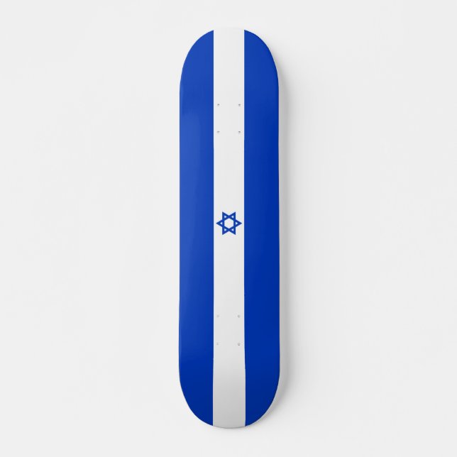Flagga av Skateboard i Israel Bräda 21,5 Cm (Framsida)