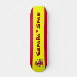 Flagga av Skateboard i Spanien Bräda 21,5 Cm