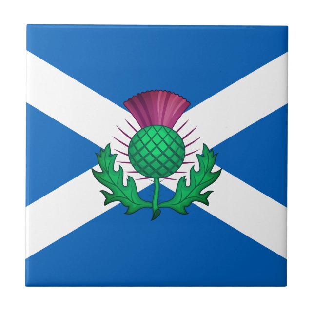 Flagga av Skottland med Thistle som ersatts Kakelplatta (Framsidan)