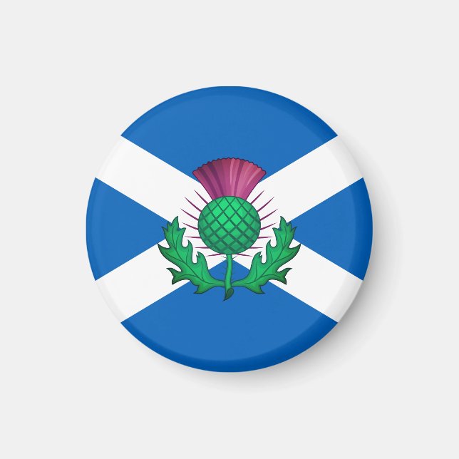 Flagga av Skottland med Thistle som ersatts Magnet (Framsidan)