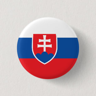Flagga av Slovakien Button Knapp