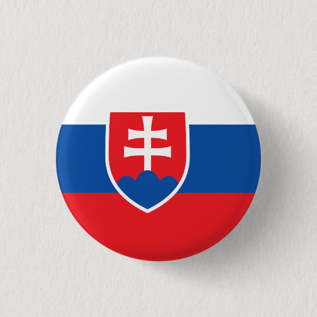 Flagga av Slovakien Button Knapp (Framsida)