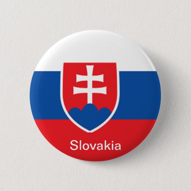 Flagga av Slovakien Knapp (Framsida)