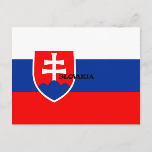Flagga av Slovakiens formgivning Vykort