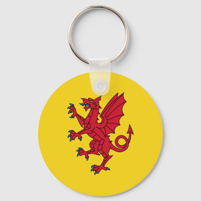Flagga av Somerset Keychain Nyckelring (Framsida)