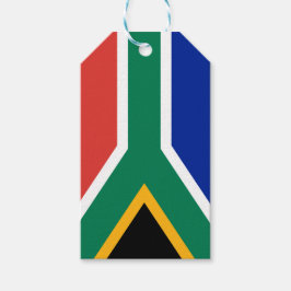 Flagga av South Afrika Gift Märkre Presentetikett