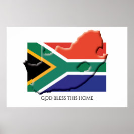 Flagga av SOUTH AFRIKA Patriotic Home Customized Poster