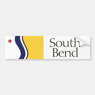 Flagga av South Bend, Indiana bildekal