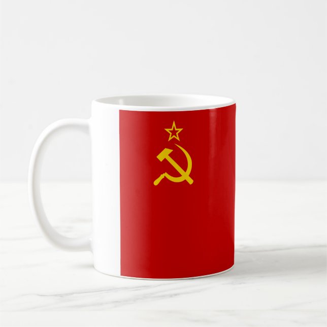 Flagga av sovjet - union kaffemugg (Vänster)