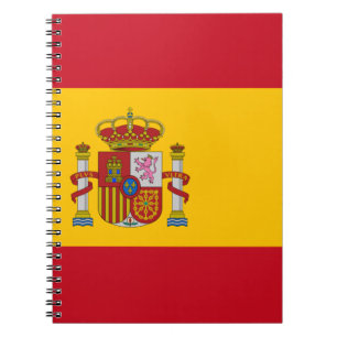 Flagga av Spanien Anteckningsbok Med Spiral