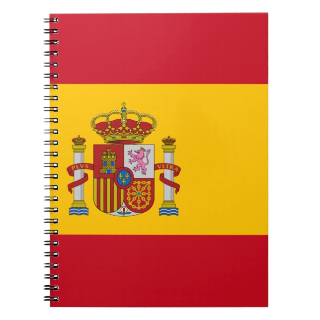 Flagga av Spanien Anteckningsbok Med Spiral (Framsidan)