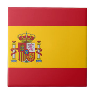 Flagga av Spanien - Bandera de España - spanjor Kakelplatta