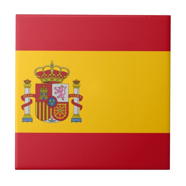 Flagga av Spanien - Bandera de España - spanjor Kakelplatta (Framsidan)