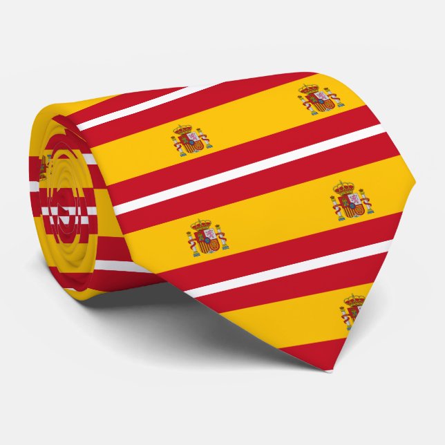 Flagga av Spanien - Bandera de España - spanjor Slips (Rullad)