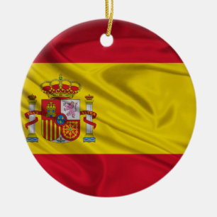 Flagga av Spanien Julgransprydnad Keramik