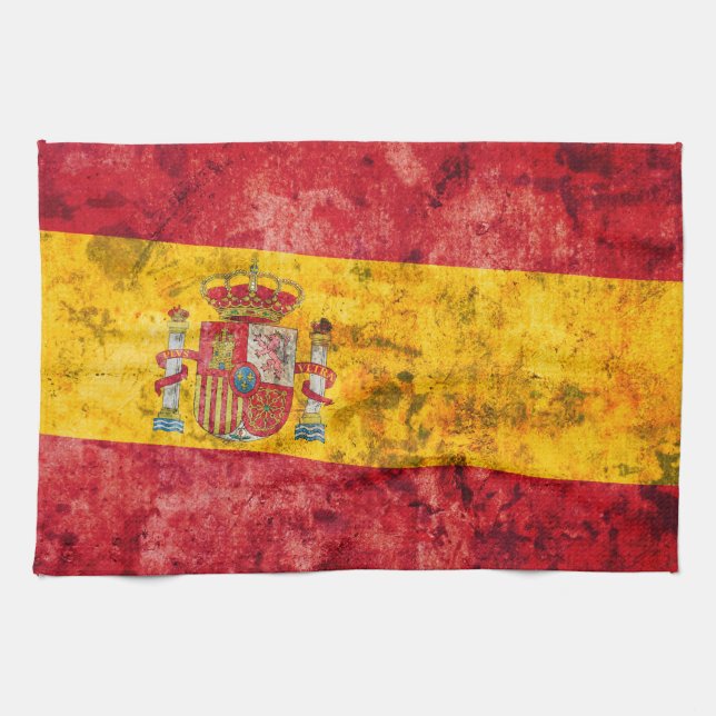 Flagga av Spanien Kökshandduk (Horisontell)