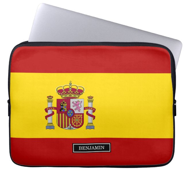 Flagga av Spanien Laptop Sleeve (Framsidan)