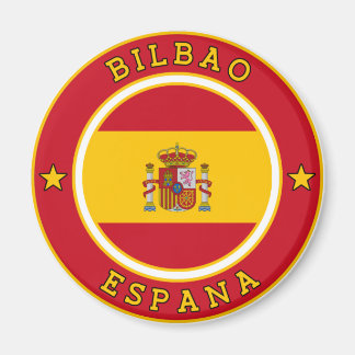 Flagga av Spanien och textnät Magnet