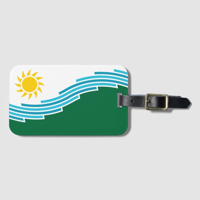 Flagga av Spokane, Washington Bagagebricka (Framsida horisontal)