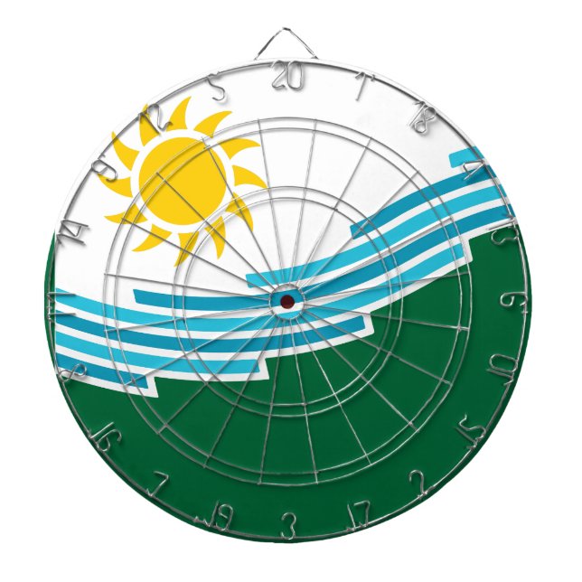 Flagga av Spokane, Washington Darttavla (Framsidan)