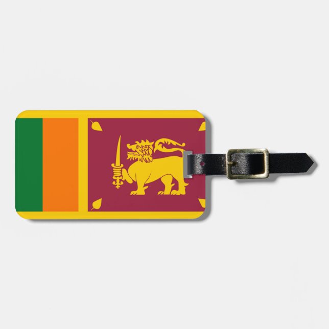 Flagga av Sri Lankas personliga Easy ID Bagagebricka (Horisontell Framsida)