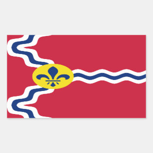 Flagga av St Louis, Missouri Rektangulärt Klistermärke