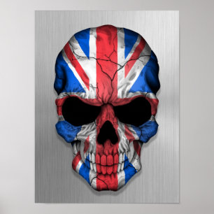 Flagga av Storbritannien på en grafisk Poster